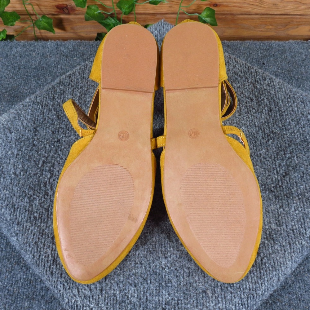 Torrid 12889647 Womens Strappy Round Toe Flat Size 11 Wide Dressy Mustard Yellow - Picture 8 of 8